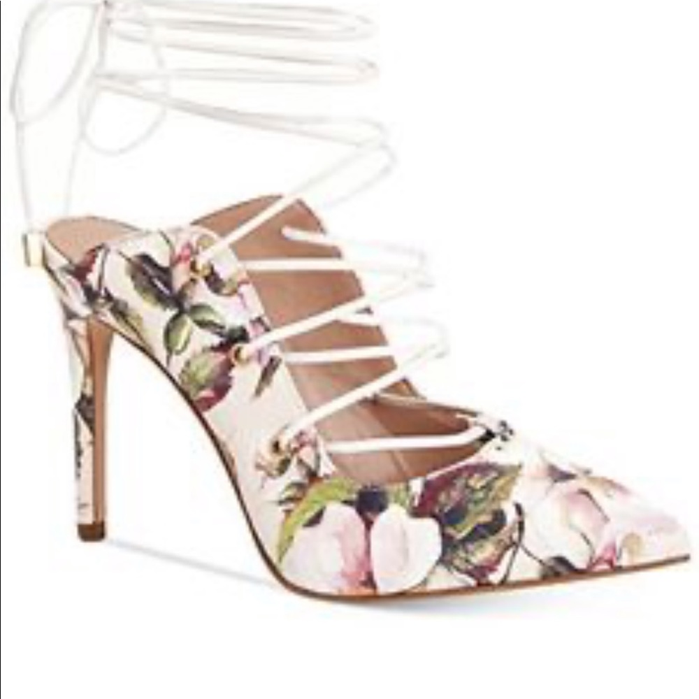 BGBC Generation Floral Mule Strap Heels